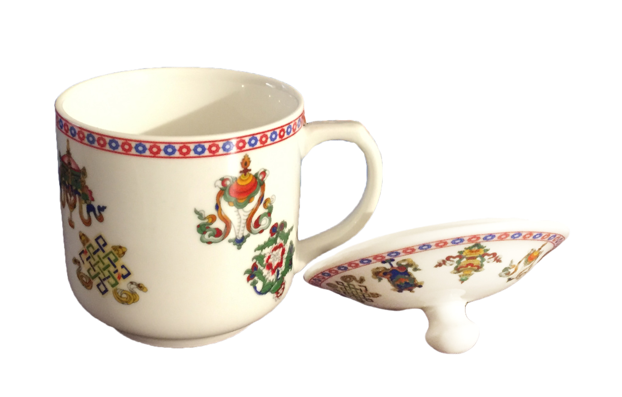 Taza de té mediano con tapa Fundacio Casa del Tibet